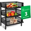 Novaliv Étagère à paniers 3 pièces noire Étagère emboîtable Voir les images du produit 1