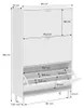 sweeek - Schuhschrank 3 Klappen Holzdekor und Metall - Produktbild-Vorschau 7