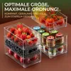 Sada 6 kusů organizérů do lednice, s 16 samolepkami, úložná Náhled obrázku produktu 10