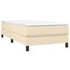 Cadre de lit Crème 90x190 cm Tissu Voir les images du produit 1
