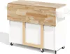 Mobilní kuchyňský stůl z dubového dřeva 137 x 43 (76) x 92 Náhled obrázku produktu 15