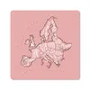 MuchoWow® Mauspad Mousepad Karte - Europa - Rosa - Briefe Produktbild-Vorschau 1