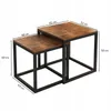 Two nesting tables with dimensions indicated by text overlays. Podgląd zdjęcia produktu