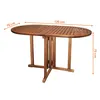 Gartentisch aus Eukalyptus Holz klappbar 120 x 70 cm - oval Produktbild-Vorschau 2
