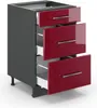 Küchenunterschrank Vicco Fame-Line Bordeaux Hochglanz 50 cm Produktbild-Vorschau 5