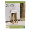 Tendance Schemel weiß braun 30 cm x 30 cm x 43 cm Produktbild-Vorschau 3