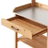 BEALIFE Stół ogrodniczy z szafką dolną 108 x 43 x 125 cm | Podgląd zdjęcia produktu 7