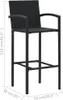 vidaXL Barhocker 4 Stk. Schwarz Poly Rattan Produktbild-Vorschau 8