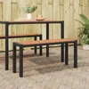 vidaXL Panchina da giardino marrone 100 x 28 x 45 cm in Anteprima dell’immagine prodotto 2