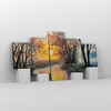 Bild auf Leinwand - Leinwandbild - 5 Teile - Fluss Sonne Produktbild-Vorschau 4