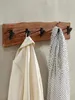 Wandgarderobe, Akazien-Massivholz & Metall, Naturkante. Produktbild-Vorschau 5