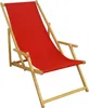 Gartenstuhl rot Buche hell klappbar Sonnenliege Relaxliege Produktbild-Vorschau 1
