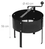 Setaccio da giardino Relaxdays, manovella, Ø 40 cm, terra, Anteprima dell’immagine prodotto 4