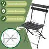 Albatros bistro set 3-dílný černý - bistro stůl se 2 Náhled obrázku produktu 2