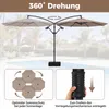 Parasol COSTWAY 300 cm ze stojakiem, parasol z korbą, Podgląd zdjęcia produktu 6