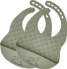 2-er Pack Baby Silikon Lätzchen mit Auffangschale Silver Produktbild-Vorschau 2