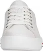 A close-up, front-facing view of a white sneaker. Produktbild-Vorschau