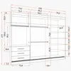 MILAN Schwebetürenschrank Kleiderschrank 250cm Grau/Grau Produktbild-Vorschau 7