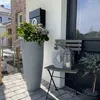 VIVANNO Pflanzkübel Fiberglas CITY Rund, Betongrau Produktbild-Vorschau 5