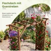KOMFOTTEU, Arco di rose in legno con 2 fioriere, arco da Anteprima dell’immagine prodotto 4