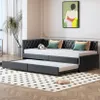 CDGlobal Čalúnená posteľ 90x200cm Jednolôžková posteľ s Náhľad obrázku produktu 3