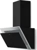 A black and silver kitchen range hood against a white background. Produktbild-Vorschau