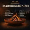 MOODZ Vuurschaal 60 cm - 3 mm Cortenstaal - 60x60x14 cm Productafbeelding-voorbeeld 6