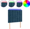 vidaXL LED Kopfteil Dunkelblau 100x5x118/128 cm Samt Produktbild-Vorschau 1