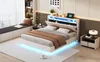 A modern bedroom with a bed, nightstand, and window seat. Anteprima dell’immagine prodotto
