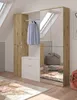 Garderobe Set "Line-Up" Eiche und weiß Hochglanz Produktbild-Vorschau 7
