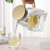 1,8L Glaswasserkrug mit Deckel – Borosilikatglas Karaffe Produktbild-Vorschau 7