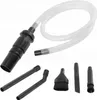 A set of vacuum cleaner attachments and a hose are laid out on a white background. Produktbild-Vorschau