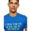 Blaues Kurzarm Herren T-Shirt mit Rundhals und Logo-Druck Produktbild-Vorschau 6