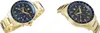 Two views of a gold Maserati watch with a blue face. Produktbild-Vorschau
