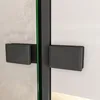 AICA 140x140cm Schwarz Faltwand 3 teilig Badewanneaufsatz Produktbild-Vorschau 5