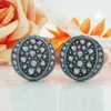 Clip Ohrring 22mm Scheibe Mosaik silbergrau Produktbild-Vorschau 2