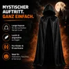 Halloween Zauberer Umhang – Schwarzes Kostüm für Erwachsene Produktbild-Vorschau 3