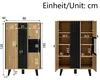 Merax Kommode Highboard mit 8 Fächer inkl. LED, Vitrine mit Produktbild-Vorschau 7