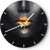 Wanduhr - Rund - Glasuhr - Gold Mund Schwarz - 40x40cm - Produktbild-Vorschau 1
