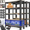 A set of heavy-duty shelving units with boxes and accessories, presented in a promotional style. Produktbild-Vorschau