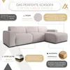 AX LIVING Couch Sofa L Form Didim mini Creme 310 cm breit, Produktbild-Vorschau 5