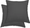 2er Set Kissenbezug Kissenhülle 40x40 cm anthrazit Uni Produktbild-Vorschau 1