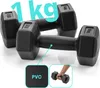 Meteor Hantelset 2x1 kg - Sechseckig Vinylbeschichtet für Produktbild-Vorschau 6