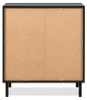 CALICOSY - Buffet 2 Portes Noir et Bois L80 cm - MONZA Voir les images du produit 12