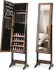 COSTWAY Armoire à bijoux à inclinaison réglable, étagère à Voir les images du produit 1