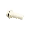 A white plastic hose adapter with threaded end and ribbed hose connection. Produktbild-Vorschau