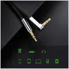 Mini Jack angulaire 3.5Mm Aux Ugreen Av119 Flat 2M Cable Voir les images du produit 18