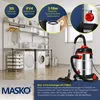 A laundry room setting with a vacuum cleaner and laundry appliances. Produktbild-Vorschau