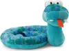 A plush toy snake coiled on a white background. Produktbild-Vorschau