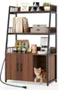 COSTWAY Kattenmeubel met boekenkast, oplaadstation, 3 Productafbeelding-voorbeeld 1